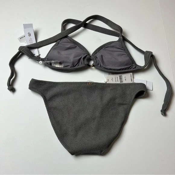 PilyQ Sand Reef Ring Triangle Top & Full Bottom
2 Pc. Bikini Set Size Medium NWT - Picture 4 of 6